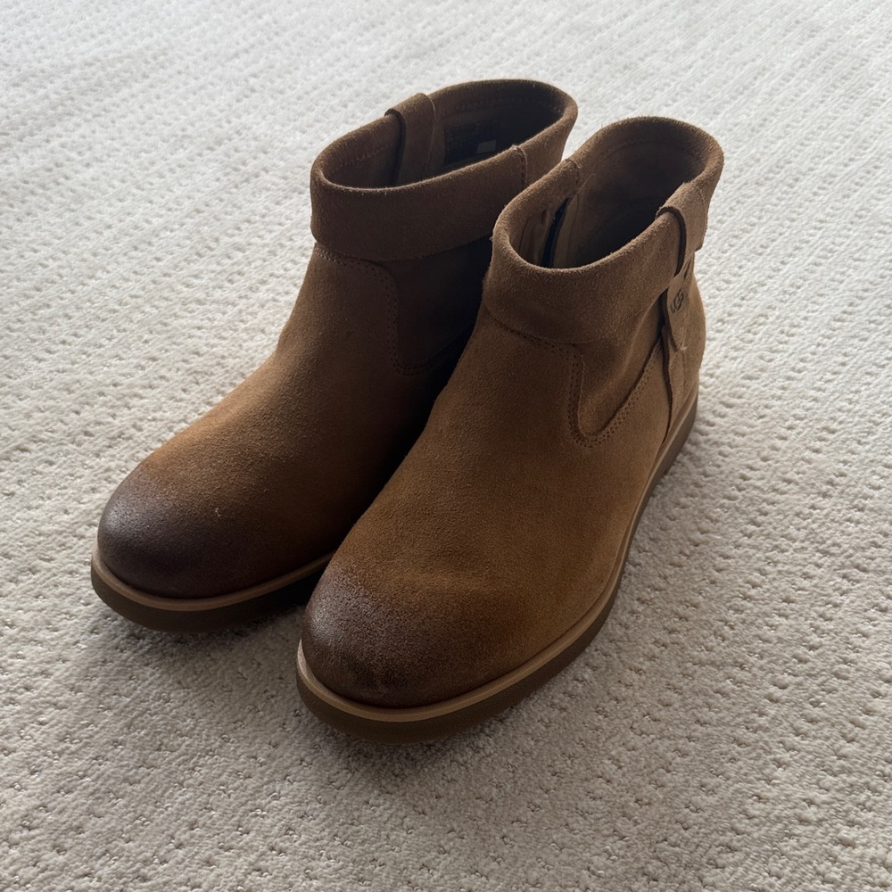 UGG Chestnut Suede Ankle Boots